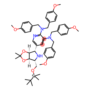 2,3-Pyridinediamine, 5-(3aS,4S,6R,6aR)-6-(1,1-dimethylethyl)dimethylsilyloxymethyltetrahydro-2,2-dimethyl-4H-1,3-dioxolo4,5-cpyrrol-4-yl-N,N,N,N-tetrakis(4-methoxyphenyl)methyl-