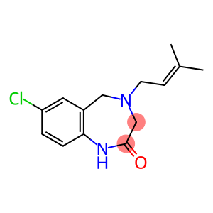 2H-1,4-Benzodiazepin-2-one,7-chloro-1,3,4,5-tetrahydro-4-(3-methyl-2-buten-1-yl)-