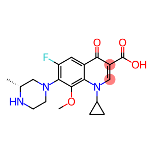 3-Quinolinecarboxylic acid, 1-cyclopropyl-6-fluoro-1,4-dihydro-8-Methoxy-7-[(3R)-3-Methyl-1-piperazinyl]-4-oxo-