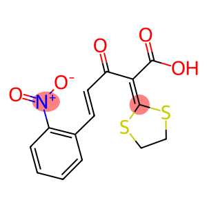 2-(1,3-dithiolan-2-ylidene)-5-{2-nitrophenyl}-3-oxo-4-pentenoic acid