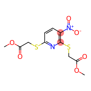 methyl ({3-nitro-6-[(2-methoxy-2-oxoethyl)sulfanyl]-2-pyridinyl}sulfanyl)acetate