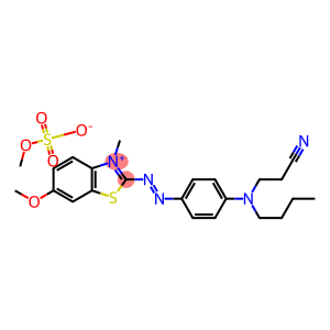 3-[N-butyl-4-[(6-methoxy-3-methyl-1,3-benzothiazol-3-ium-2-yl)diazenyl]anilino]propanenitrile
