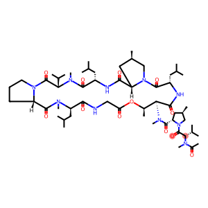 N-(N-Methyl-N-acetyl-L-Val-4β-methyl-L-Pro-)N-methylcyclo[L-Thr*-L-Leu-4β-methyl-L-Pro-L-Leu-N-methyl-L-Val-L-Pro-N-methyl-D-Leu-Gly-]