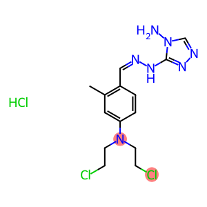 Benzaldehyde,4-[bis(2-chloroethyl)amino]-2-methyl-,2-(4-amino-4H-1,2,4-triazol-3-yl)hydrazone, hydrochloride (1:1)