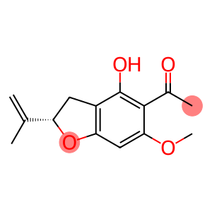 Ethanone, 1-[(2S)-2,3-dihydro-4-hydroxy-6-methoxy-2-(1-methylethenyl)-5-benzofuranyl]-