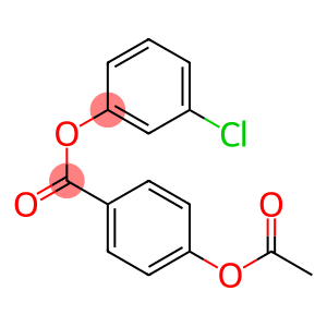 Benzoic acid, p-hydroxy-, m-chlorophenyl ester, acetate, polyesters