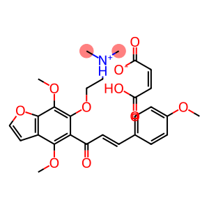 2-[4,7-dimethoxy-5-(4-methoxycinnamoyl)benzofuran-6-yloxy]ethyldimethylammonium hydrogen maleate