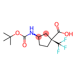 rac-(1R,3S)-3-{[(tert-butoxy)carbonyl]amino}-1-(trifluoromethyl)cyclopentane-1-carboxylic acid, cis