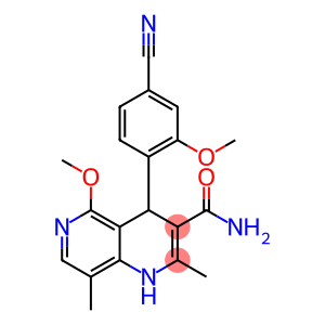 1,6-Naphthyridine-3-carboxamide, 4-(4-cyano-2-methoxyphenyl)-1,4-dihydro-5-methoxy-2,8-dimethyl-