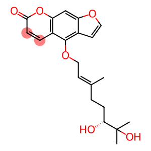 7H-Furo[3,2-g][1]benzopyran-7-one, 4-[[(2E,6R)-6,7-dihydroxy-3,7-dimethyl-2-octenyl]oxy]-