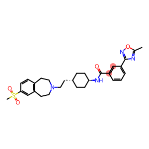 3-(5-Methyl-1,2,4-oxadiazol-3-yl)-N-(trans-4-{2-[7-(methylsulfonyl)-1,2,4,5-tetrahydro-3H-3-benzazepin-3-yl]ethyl}cyclohexyl)benzamide