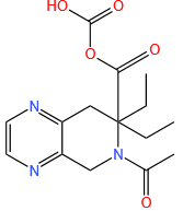 Pyrido[3,4-b]pyrazine-7,7(6H)-dicarboxylic acid, 6-acetyl-5,8-dihydro-, 7,7-diethyl ester