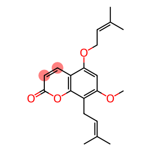 2H-1-Benzopyran-2-one, 7-methoxy-8-(3-methyl-2-buten-1-yl)-5-[(3-methyl-2-buten-1-yl)oxy]-