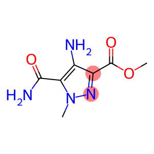 1H-Pyrazole-3-carboxylic acid, 4-amino-5-(aminocarbonyl)-1-methyl-, methyl ester