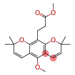 5-Methoxy-2,2,8,8-tetramethyl-2H,8H-benzo[1,2-b:5,4-b']dipyran-10-propanoic acid methyl ester