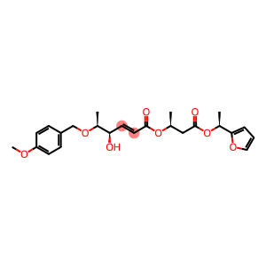 2-Hexenoic acid, 4-hydroxy-5-[(4-methoxyphenyl)methoxy]-, (1S)-3-[(1S)-1-(2-furanyl)ethoxy]-1-methyl-3-oxopropyl ester, (2E,4R,5S)-