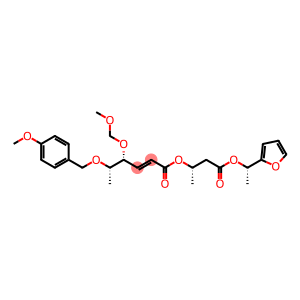 2-Hexenoic acid, 4-(methoxymethoxy)-5-[(4-methoxyphenyl)methoxy]-, (1S)-3-[(1S)-1-(2-furanyl)ethoxy]-1-methyl-3-oxopropyl ester, (2E,4R,5S)-