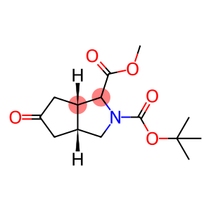 Cyclopenta[c]pyrrole-1,2(1H)-dicarboxylic acid, hexahydro-5-oxo-, 2-(1,1-dimethylethyl) 1-methyl ester, (3aR,6aS)-