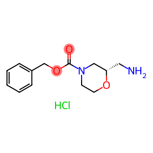 4-Morpholinecarboxylic acid, 2-(aminomethyl)-, phenylmethyl ester, hydrochloride (1:1), (2S)-