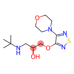 (2S)-1-[(2-Methyl-2-propanyl)amino]-3-{[4-(4-morpholinyl)-1,2,5-thiadiazol-3-yl]oxy}-2-propanol