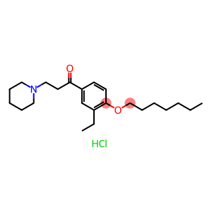 1-Propanone, 1-[3-ethyl-4-(heptyloxy)phenyl]-3-(1-piperidinyl)-, hydrochloride (1:1)