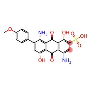 2-Anthracenesulfonic acid, 4,8-diamino-9,10-dihydro-1,5-dihydroxy-7-(4-methoxyphenyl)-9,10-dioxo-