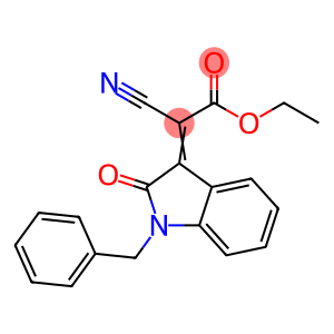 Acetic acid, 2-cyano-2-[1,2-dihydro-2-oxo-1-(phenylmethyl)-3H-indol-3-ylidene]-, ethyl ester