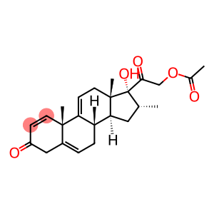 Pregna-1,5,9(11)-triene-3,20-dione, 17,21-dihydroxy-16α-methyl-, 21-acetate