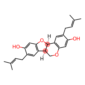 6H-Benzofuro[3,2-c][1]benzopyran-3,9-diol, 6a,11a-dihydro-2,8-bis(3-methyl-2-buten-1-yl)-, (6aR,11aR)-