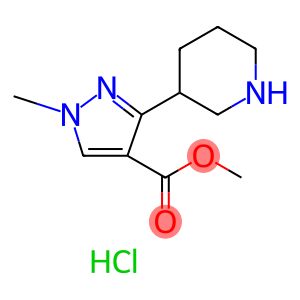 methyl 1-methyl-3-(piperidin-3-yl)-1H-pyrazole-4-carboxylate hydrochloride