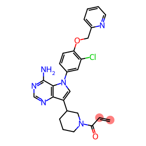 2-Propen-1-one, 1-[3-[4-amino-5-[3-chloro-4-(2-pyridinylmethoxy)phenyl]-5H-pyrrolo[3,2-d]pyrimidin-7-yl]-1-piperidinyl]-