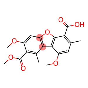 3,9-Dimethoxy-1,7-dimethyl-2,6-dibenzofurandicarboxylic acid 2-methyl ester