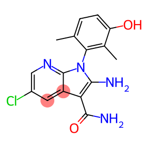 1H-Pyrrolo[2,3-b]pyridine-3-carboxamide, 2-amino-5-chloro-1-(3-hydroxy-2,6-dimethylphenyl)-