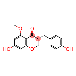 4H-1-Benzopyran-4-one, 2,3-dihydro-7-hydroxy-3-[(4-hydroxyphenyl)methyl]-5-methoxy-, (3R)-