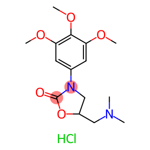 2-Oxazolidinone, 5-[(dimethylamino)methyl]-3-(3,4,5-trimethoxyphenyl)-, hydrochloride (1:1)