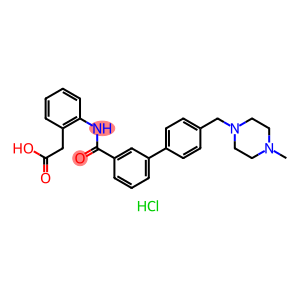 Benzeneacetic acid, 2-[[[4'-[(4-methyl-1-piperazinyl)methyl][1,1'-biphenyl]-3-yl]carbonyl]amino]-, hydrochloride (1:2)