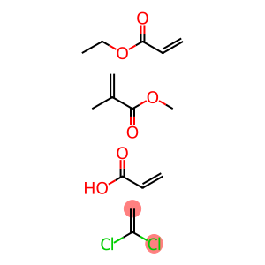 2-Propenoic acid, 2-methyl-, methyl ester, polymer with 1,1-dichloroethene, ethyl 2-propenoate and 2-propenoic acid