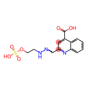 4-Quinolinecarboxylic acid, 2-[[2-[2-(sulfooxy)ethyl]hydrazinylidene]methyl]-