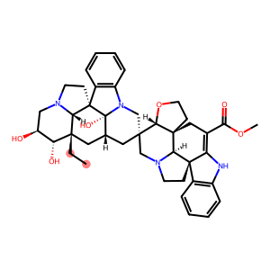 Methyl (2R,2aS,5aR,5a1R,51'R,8a'R,9a'S,9a1'S,10'S,11'S,12bR,15a'R)-9a'-ethyl-51',10',11'-trihydroxy-4,5,51',6,8,8a',9a',9a1',11',12',13,14,14',15'-tetradecahydro-1H,2aH,5a1H,6'H,8'H,9'H,10'H-spiro[furo[2',3':7,8]indolizino[8,1-cd]carbazole-2,7'-indolizino[8,1-cd]pyrido[1,2,3-lm]carbazole]-7-carboxylate