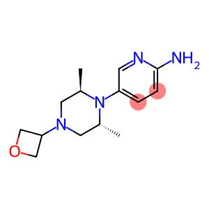 2-Pyridinamine, 5-[(2R,6R)-2,6-dimethyl-4-(3-oxetanyl)-1-piperazinyl]-, rel-