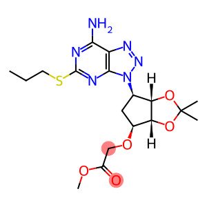 2-(((3aR,4S,6R,6aS)-6-(7-胺基-5-丙硫基-3H-1,2,3-三唑[4,5-d]嘧啶-3-基)四氢-2,2-二甲基-4H-环戊烯并-1,3-二氧杂环戊烷-4-基)氧)乙酸甲酯