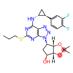 (3aR,4S,6R,6aS)-6-[7-[[(1R,2S)-2-(3,4-Difluorophenyl)cyclopropyl]amino]-5-(propylthio)-3H-1,2,3-triazolo[4,5-d]pyrimidin-3-yl]tetrahydro-2,2-dimethyl-4H-cyclopenta-1,3-di...