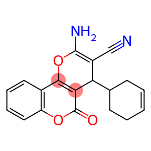 2-amino-4-(3-cyclohexen-1-yl)-5-oxo-4H,5H-pyrano[3,2-c]chromene-3-carbonitrile