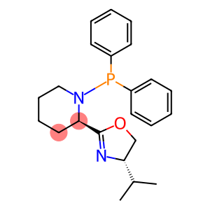 Piperidine, 2-[(4S)-4,5-dihydro-4-(1-methylethyl)-2-oxazolyl]-1-(diphenylphosphino)-, (2R)-