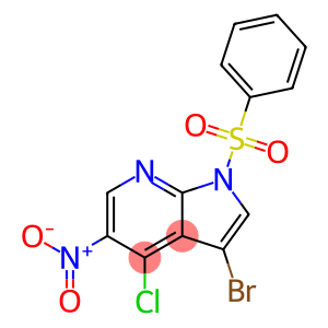 3-溴-4-氯-5-硝基-1-(苯磺酰基)-1H-吡咯并[2,3-b]吡啶