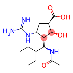 Cyclopentanecarboxylic acid, 3-[(1S)-1-(acetylamino)-2-ethylbutyl]-4-[(aminoiminomethyl)amino]-2-hydroxy-, (1R,2S,3R,4R)-