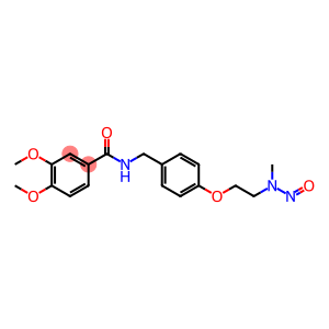 Benzamide, 3,4-dimethoxy-N-[[4-[2-(methylnitrosoamino)ethoxy]phenyl]methyl]-