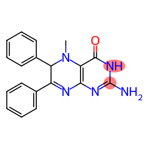 2-Amino-5,6-dihydro-5-methyl-6,7-diphenyl-4(3H)-pteridinone