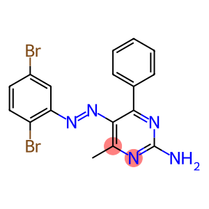 2-Pyrimidinamine,5-[2-(2,5-dibromophenyl)diazenyl]-4-methyl-6-phenyl-