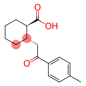 Cyclohexanecarboxylic acid, 2-(p-methylphenacyl)-, trans- (8CI)